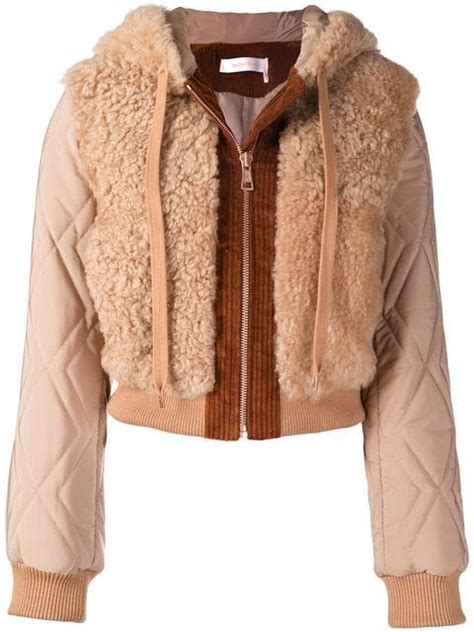 see by chloe shearling jacket|women's chloe jacket.